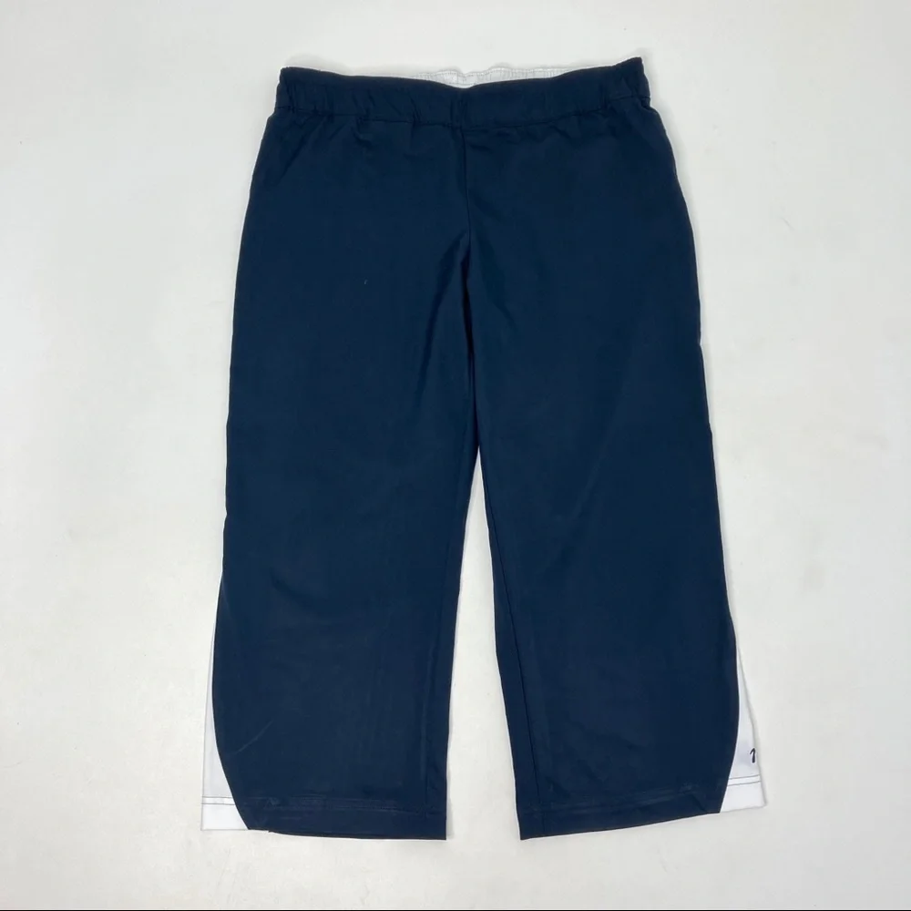 Nike Navy Blue Wide Leg Cropped Pants
